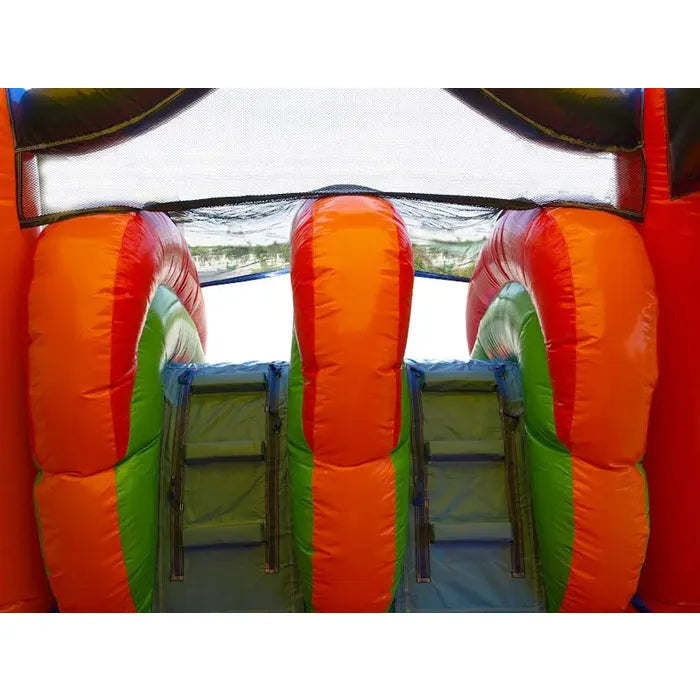 Kids Sports Bounce House and Double Lane Slide Combo 15x17